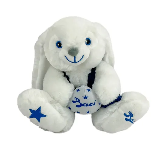 Easter Bunny with Blue Star Egg Long Ear Plush Toy