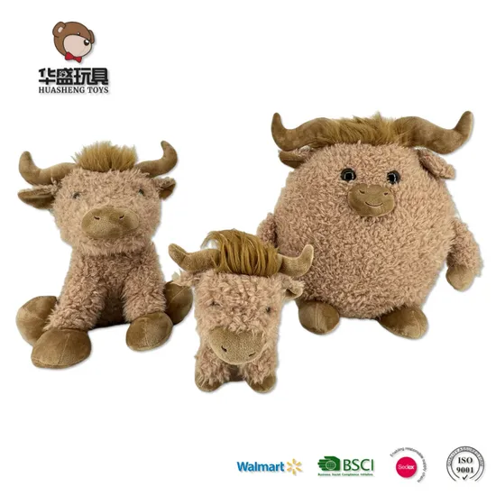 Wholesale Custom Hot Sales Plush Toy 20/40/60cm Stuffed Animal Highland Cattle Cow