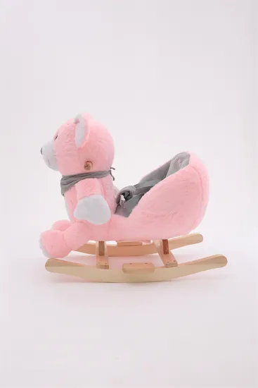 OEM ODM Whosale Plush Baby Wooden Rocking Chair Kids Children Ride Toy