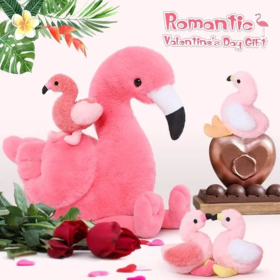 Plush Stuffed Toy Animals Soft Flamingo Animals Girls Toy