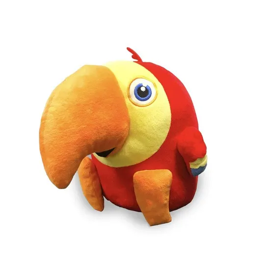 Vocabu Larry Sitting Plush Bird Custom Stuffed Parrot Soft Toy