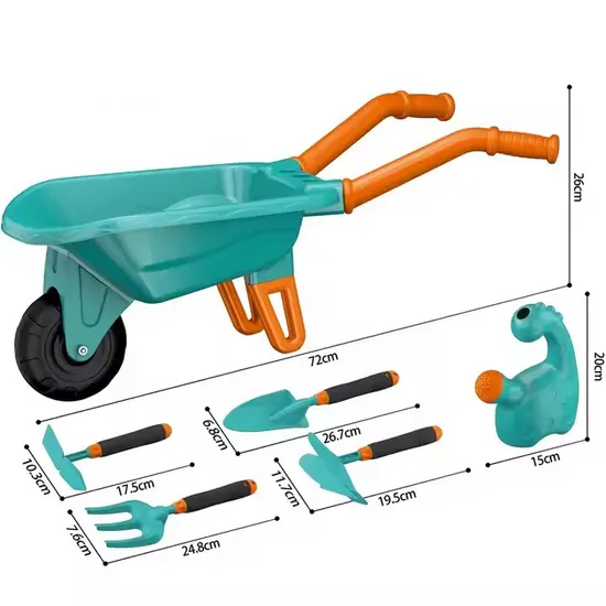 Kids 6PCS Educational Stem Learning Pretend Gardening Tools Outdoor Toys Set Garden Toys for Kids Green