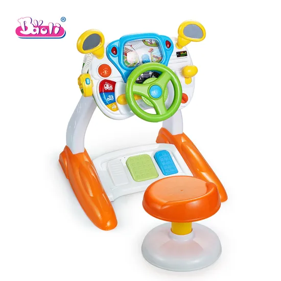 Baoli Hot Sale Interactive Simulation Driver Steering Wheel Toy with Lights and Sounds for Kids