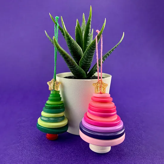 DIY Button Christmas Tree Make Your Own Button Christmas Ornament Button Trees