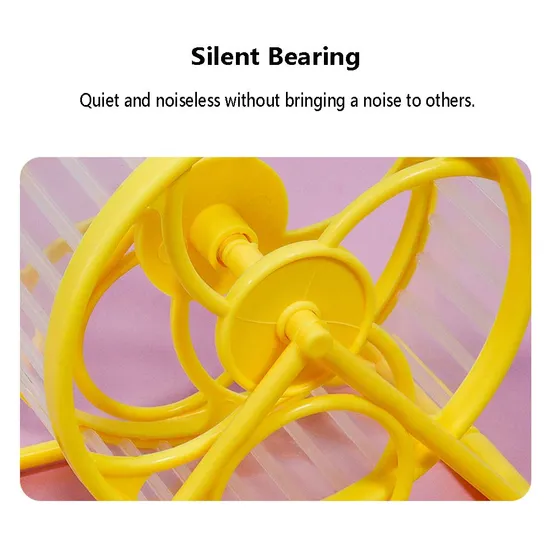 Super-Silent Hamster Exercise Wheels - Quiet Spinner Hamster Running Wheels with Adjustable Stand for Hamsters Gerbils Mice or Other Small Animals