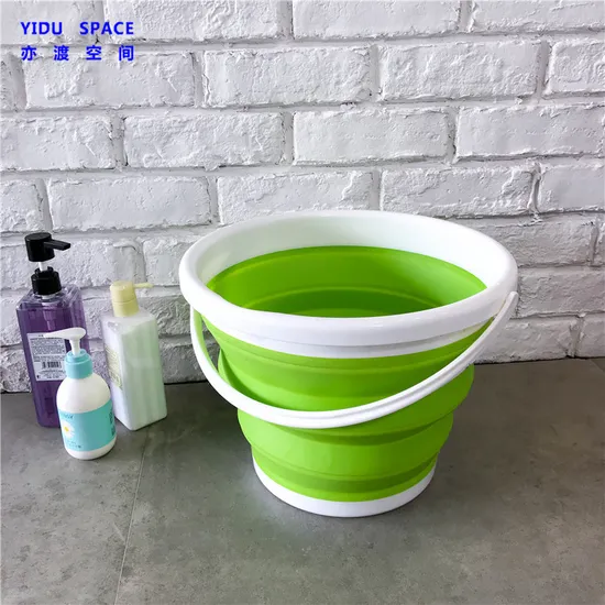 Portable Hanging Household Outdoor Plastic Silicone Fishing Bucket Toy Bucket Folding Car Wash Bucket Children Toy Bucket