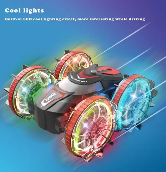 Remote Control Car with 2 Remote Control Transparent Wheel 2.4 G Waterproof RC Toys Outdoor Pool Water Toys for Boys and Girls
