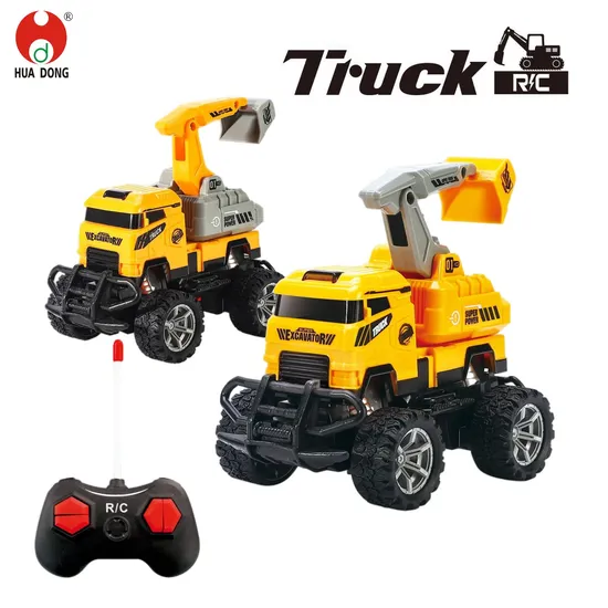 Hot Product Wholesale Small Scale Engineering Truck Construction Vehicle Loader Truck Remote Control Construction Toy RC Dump Truck Remote Control Digger Toy