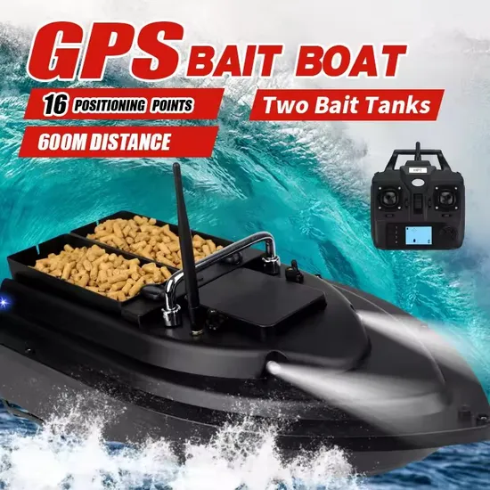 LED Light 500m 800m 12V Motors Dual Motor Strong Power Carp RC Fishing Bait Boat Finder Sonar Carp GPS RC Fish Bait Boat