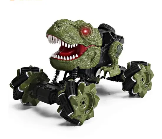 2.4G Simulation Spray Dinosaur RC Stunt Cars Toys with Sound RC Rock Crawler Truck 4X4 Climbing off-Road Vehicle