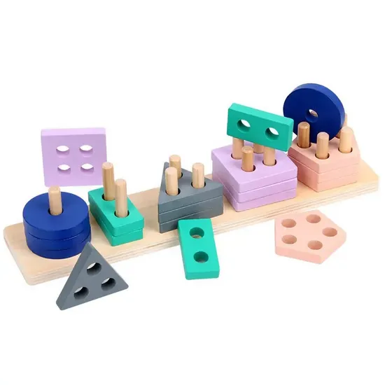 Building Blocks Children Educational Sorting Stacking Toys Toddle Toy Wooden Toys Bricks