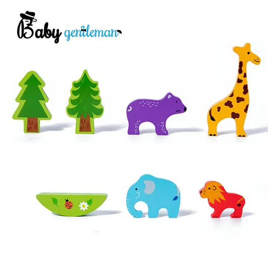 Educational Animal Building Blocks Wooden Balance Stacking Toy for Kids Z11119f