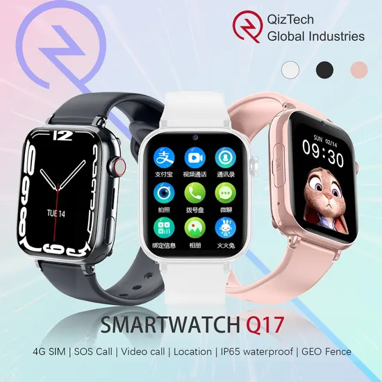 China Factory′s 2024 New Q17: IP67 Waterproof LTE Student GPS Smartwatch Phone with Live Map Monitoring for Daily Security