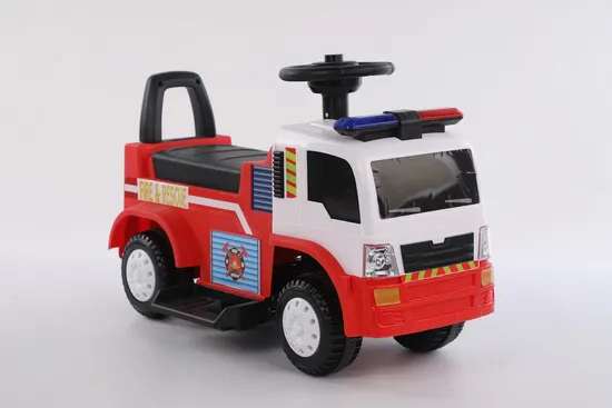 Funny Kids Electric Ride on Car Fire Truck Toy Set Built-in Track Toy Car Boys