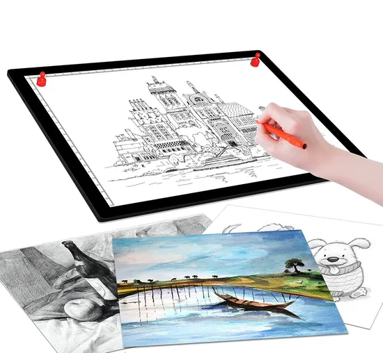 Portable LED Drawing Pad Light Panel LED Tracing Board Artist Graphic Tablet