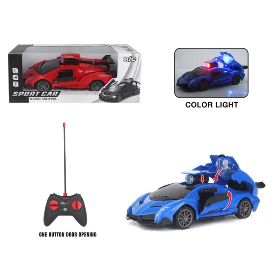 R/C Race Car Lighting One-Click Door Opening Transformer Vehicle Boy Toys