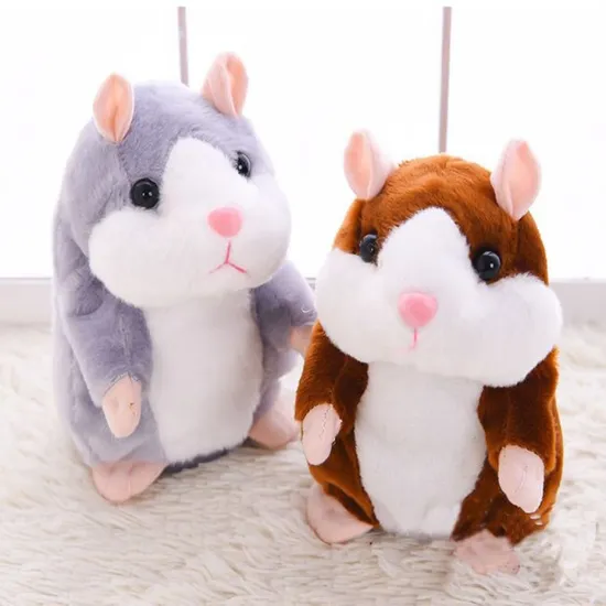 Lovely Talking Hamster Plush Toy Cute Speak Walking Sound Record Hamster Talking Toys for Children Sale