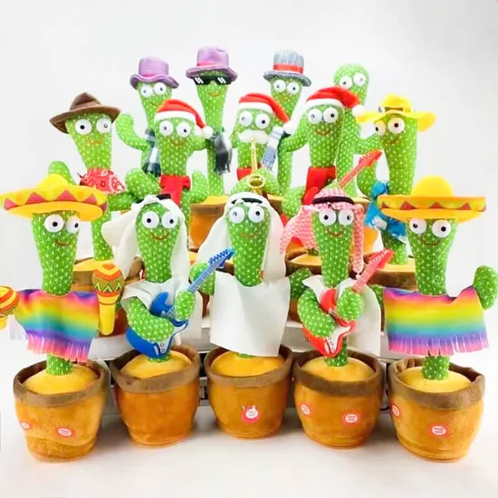 Wholesale Bulk Gift for Sale Baby Toddler Kid Child Cute Talking Dancing Cactus Plush Toys Stuffed Animals Plushies Manufacturer Factory