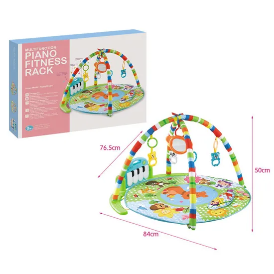 Hot Selling Baby Round Activity Tummy Time Musical Play Mat Newborn Play Mat Gym