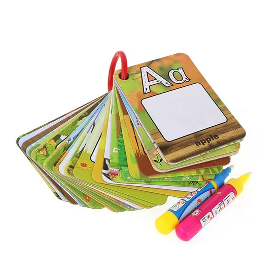 Water Drawing Magic Card Baby Number Shape Color Alphabet Learning Toy
