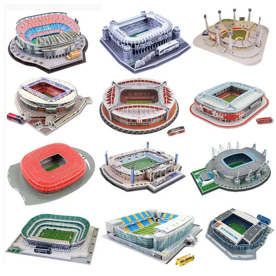 Kids Construction Famous National Building Architecture Model Kit Game Educational Toys 3D Puzzles DIY Games 3D Stadium Jigsaw Puzzle
