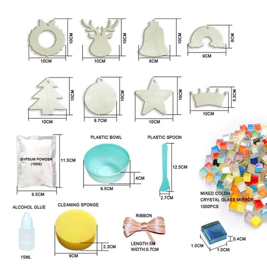 DIY Mosaic Decoration Kit Christmas Theme Creative Decoration Pendant Shape Mosaic Craft