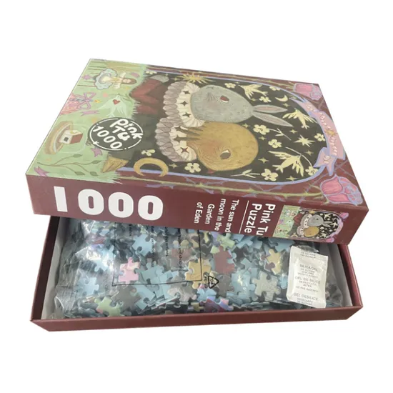 Custom Design Rigid Cardboard Soft Feel Matt Lamination 500 Pieces 1000 Pieces Jigsaw Puzzle