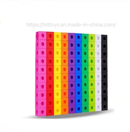 100PCS 10 Colors Multilink Linking Counting Cubes Plastic Linking Cubes Kids Children Learning Educational Toys Manufacturer