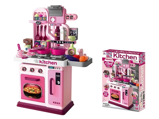 Role Playing Toys Children Pretend Play Cooking Toy Kids B/O Kitchen Toy