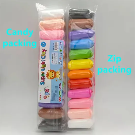 Safe Non-Toxic DIY 36/24/12 Color Super Light Foam Clay Modeling Air Dry Clay for Kids Educational Christmas