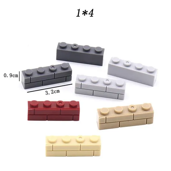 1X4 Dots Castle Classic Accessories DIY Bulk Building Blocks Thick Wall Plastic Bricks Educational Toy 1.5g/PCS Moc Bricks Build Block