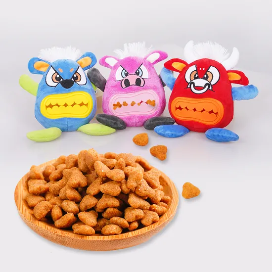 Rena Pet Hot Selling Monster Shape Animal Squeaker Stuffed TPR Pet Dog Feeding Plush Toy