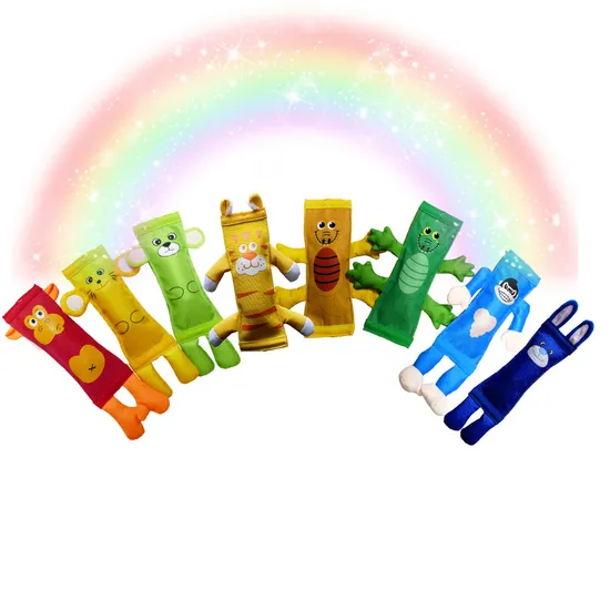 Rainbow Colors Animal Pet Chew Toys Ultra-Durable Squeaky Toys Dog Tough Toys