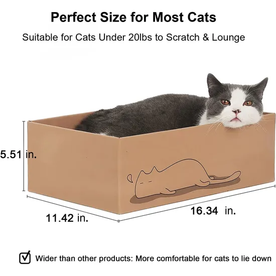 Double-B Corrugated Kraft Paper Cat Scratcher Various Sizes Customized