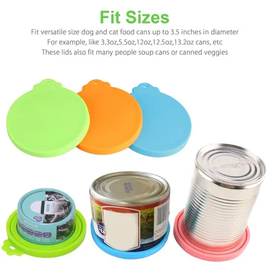 Food Grade Silicone Pet Food Lid with Customized Logo