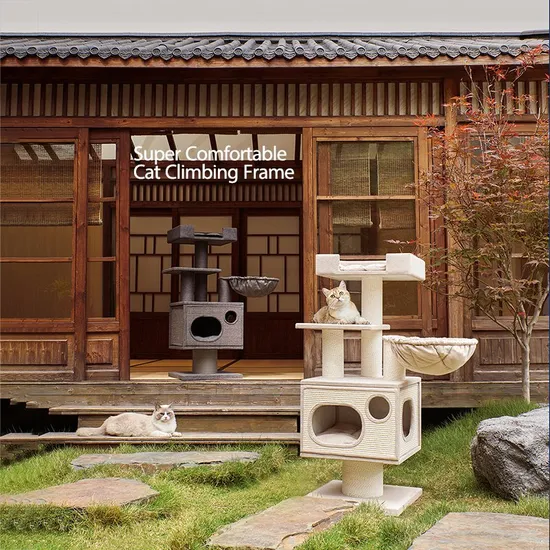 Wholesale Deluxe Made in China Easy to Assemble Sisal Cat Scratching Board Multi-Level Climbing Comfort Cat Climbing Shelf