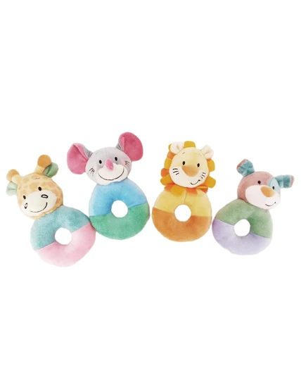 Baby Kids Plush Rattles Toy Macaron Colors Gift