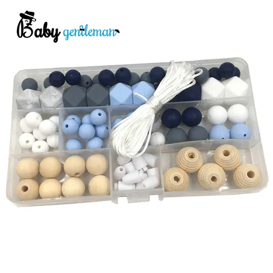 Top Sale Eco-Friendly DIY Colorful Wooden Teething Beads for Baby Z08193K
