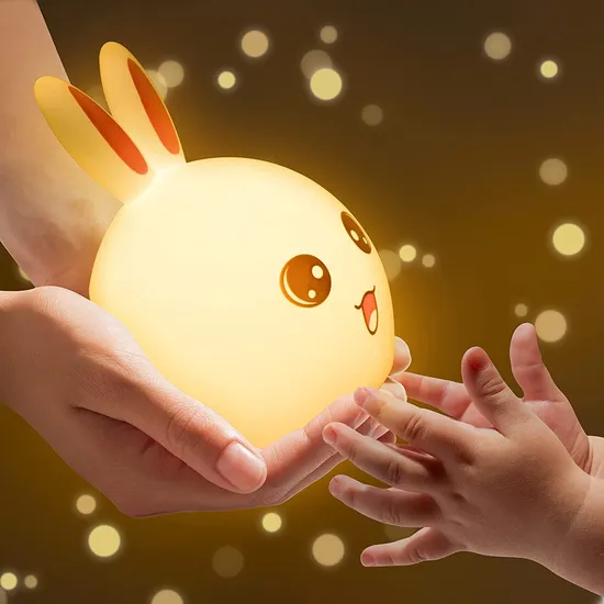 Colorlife Rabbit Silicone Touch Sensor Night Light for Kids Toy