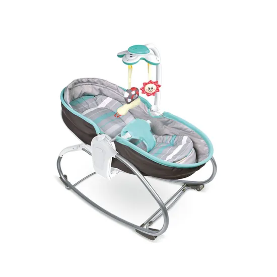 2024 Toy 3 in 1 Baby Electric Musical Light Rocking Toy Chair Rocker Nopper