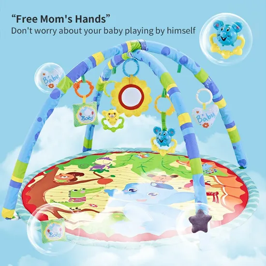 Newborn Gift Infant Tummy Time Activity Mat Toddler Fitness Rack Play Gym Soft Eco Friendly Baby Play Mat Toys for Wholesale