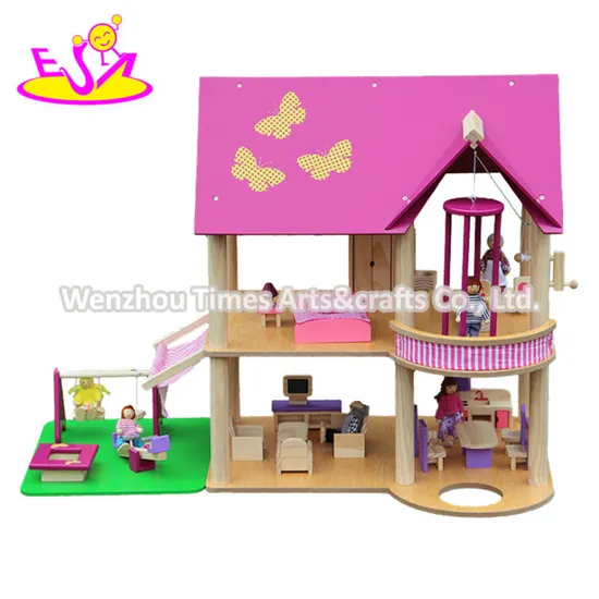 2020 Most Popular Educational Wooden Doll House for Kids W06A386
