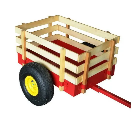 Three-Wheel Tricycle Kids Wagon Wooden Bucket Trailer Small Tricycle Cart Children Kid Toy