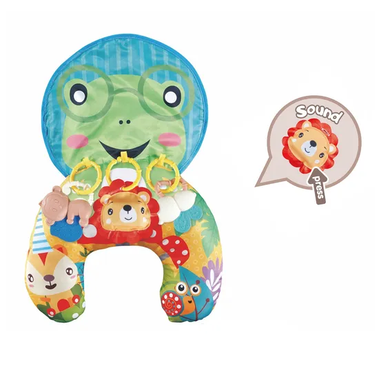 Colorful Frog Animal Shape Baby Lying Down Multifunctional Game Pad Training Looking up Exercises Lying Down Pillow Baby Toys
