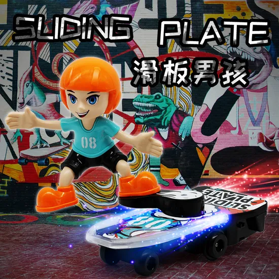 Electric Toy Flip Stunt Scooter with Lighting, Music, Fashion Boy Scooter Toy
