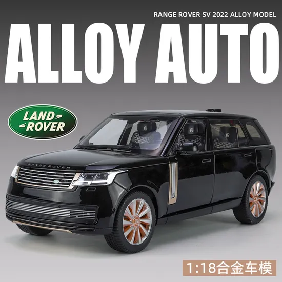 Diecast Model Cars 1: 18 Range Rover SUV 2023 Alloy Car Model Decoration Adjustable Seat Display Collection Metal Model Car
