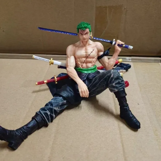 Factory Supply Drink Roronoa Zoro One Piece Wholesale Japanese Anime Plastic Figure Statue Toy