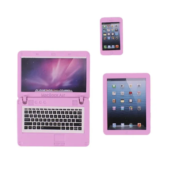 3PCS Mini Decoration Mobile Phone/Laptop/Tablet for 1/10 RC Car or 1/12 Doll House