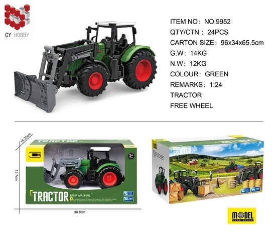4 Wheel Static Sliding Farmer Arm Truck Spreading Fat Truck Flattening Truck Pushing Plate Truck Tilting Truck Children′s Model Toy Car