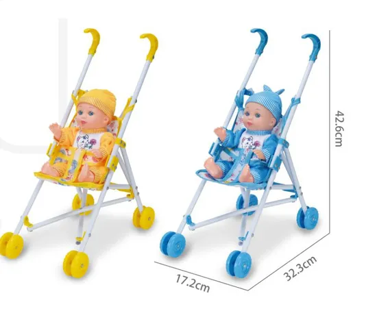 10" Baby Doll with a Toy Car by Open/Closed Eye with IC by Plastic Toy Doll